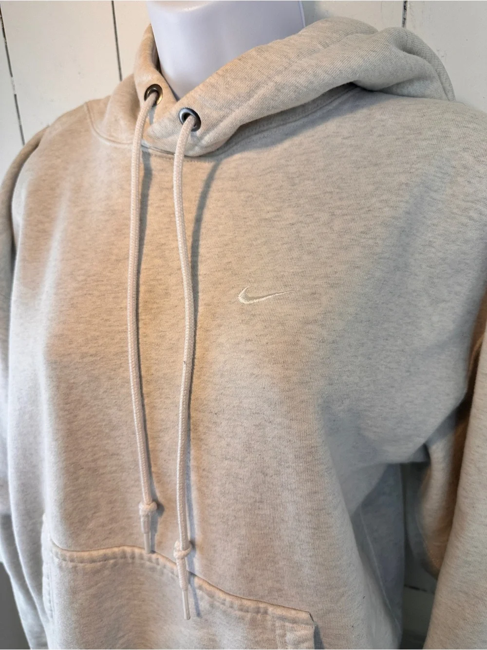 Nike Women’s Hoodie Sweatshirt – Light Heather Gray (Size M) Medium Thick Heavy